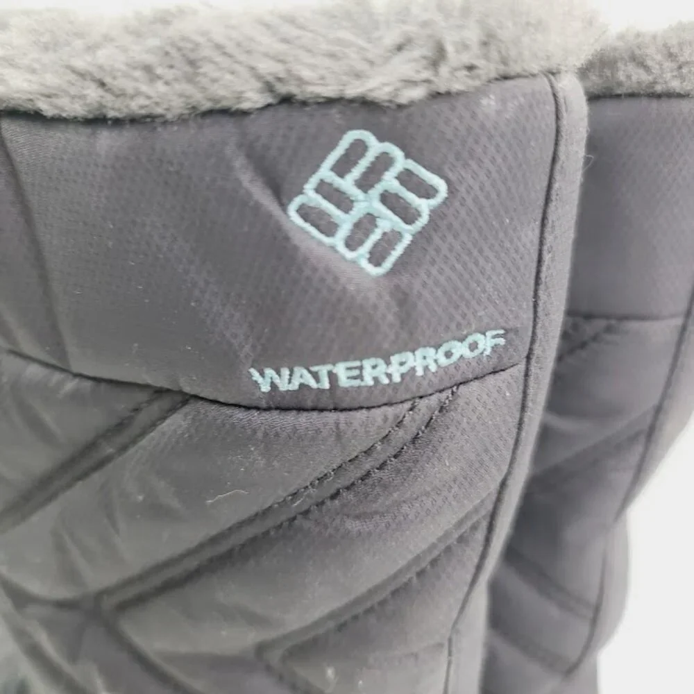 Columbia Girl's Black Minx Mid Lii Omni-Heat Wp Mid-Calf‎ Snow Boot Size 7